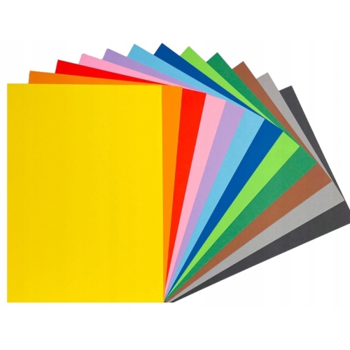 Papier A4 kolorowy mix 12 kol. 210g (60ark) KRESKA