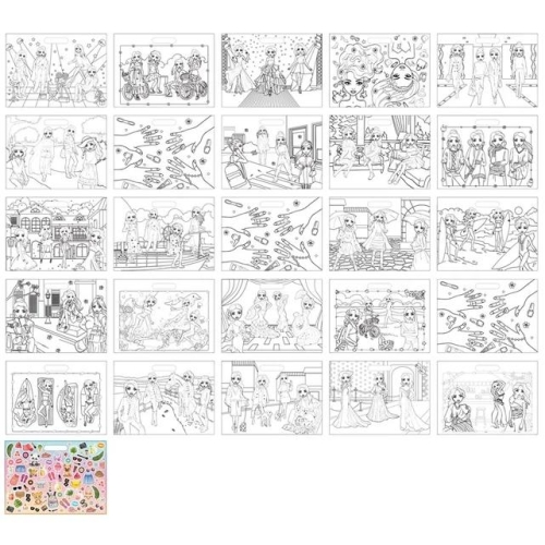 Kolorowanka Moda + naklejki 140004 BESTIES