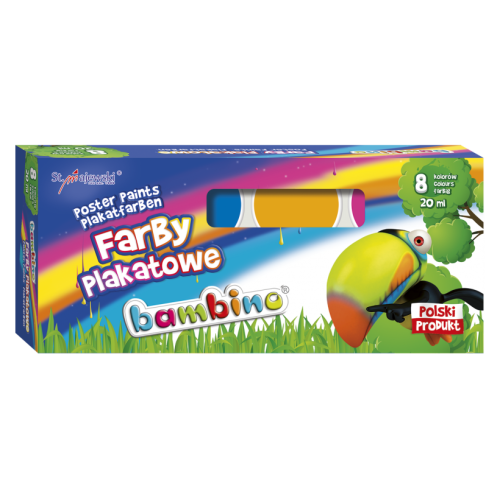 Farby plakatowe BAMBINO 8 kol.20 ml 4995 ST.MAJEWSKI