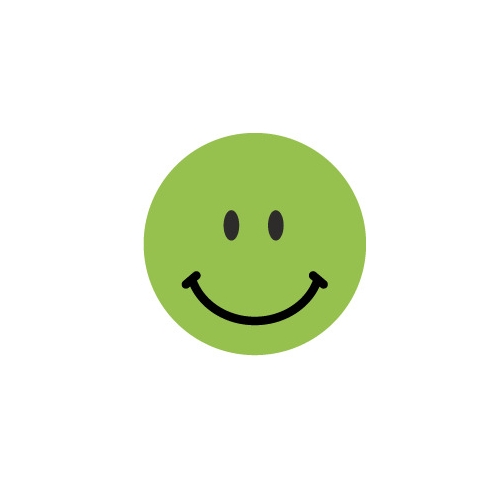 Kółka Uśmiechnięta buźka trwałe 19mm zielone 3858 AVERY ZWECKFORM