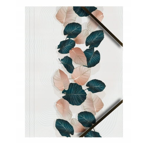 Teczka kartonowa A4 z gumką na rogach 350g. LIŚCIE (6sztuk) BT601-M2 TETIS