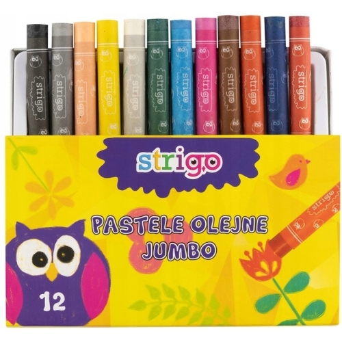 Pastele olejne JUMBO 12 kolorów STRIGO SSC029