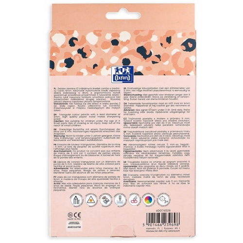 Kredki ołówkowe KIDS JUMBO 12 kolorów 400174529 OXFORD