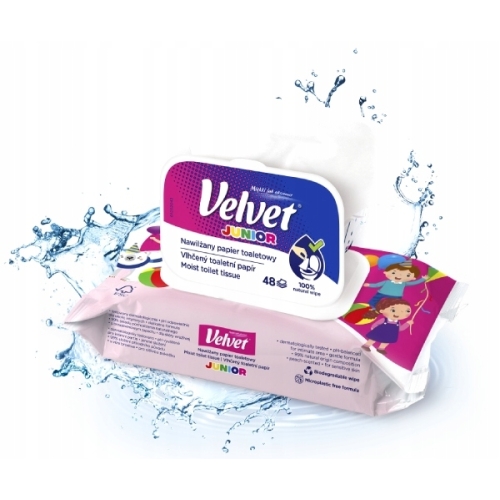 Papier toaletowy VELVET (48 listków) nawilżany Junior