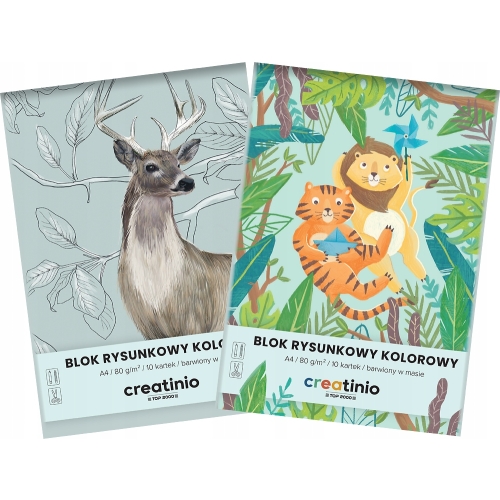 Blok rysunkowy A4 10k kolorowy CREATINIO 400176665 TOP 2000