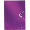Teczka z gumką LEITZ WOW 15mm 150k A4 fioletowa 45990062