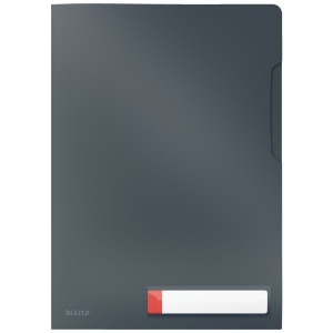 Folder A4 z kieszonką na etykietę, szara 47080089 LEITZ