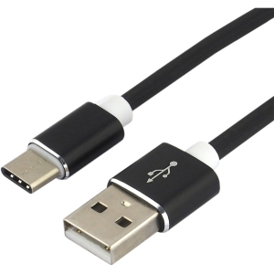 Kabel USB - USB-C EVERACTIVE 1,5m 3A silikonowy czarny (CBS-1.5CB)