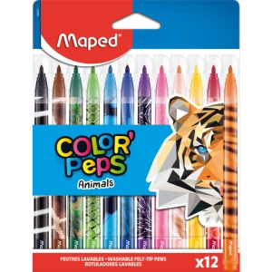 Flamastry Colorpeps animals 12 szt. 845403