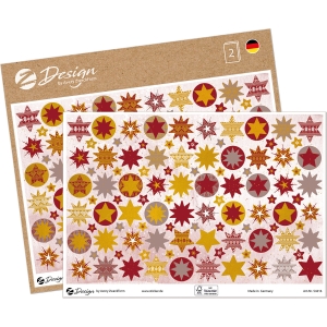 Naklejki papierowe ze złotymi tłoczeniami A5 - gwiazdki Z-Design 54616 AVERY ZWECKFORM