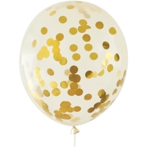 Balony z konfetti złote 30cm (5 szt) BKN-8575 ALIGA