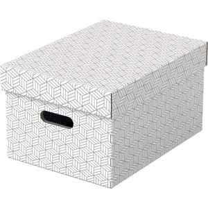 Pudełka domowe do przechowywania rozmiar M 3 sztuki białe 628282 ESSELTE