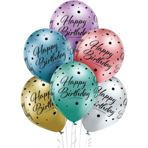 Balony Happy Birthday glossy 6 szt. BN06-673 ALIGA