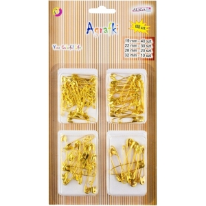 Agrafki złote mix wielkości (100 szt.) AGR-0910 ALIGA