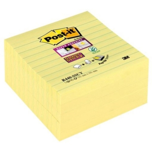 Karteczki samoprzylepne POST-IT Super Sticky Z-Notes XL w linię (R440-SSCY) 101x101mm 5x90 kart. żółte