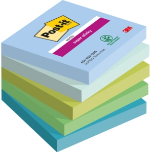 Karteczki samoprzylepne Post-it Super Sticky OASIS 76x76mm 5 bloczków po 90 karteczek