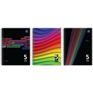 Kołozeszyt B5 160k 5 kolorowych registrów miękka oprawa INTERDRUK