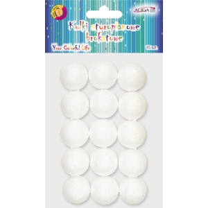 Kulki styropianowe perłowe 30mm 15szt. KSB-1629 ALIGA