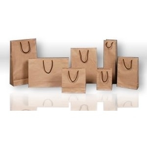 Torebka ozdobna KRAFT butelka(10) ROZETTE