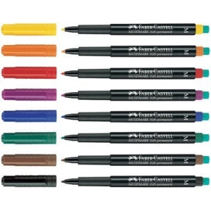 Foliopis z gumką OHP MULTIMARK S 0.4mm niebieski 152351 FABER-CASTELL FC152351