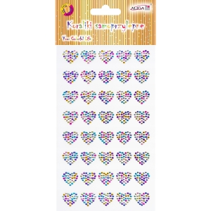 Dżety kryształki samoprzylepne mix serca 9,5x15,5cm JET-3170 ALIGA