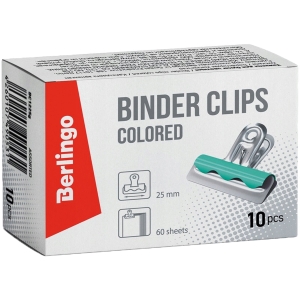 Klipy Buldog 25mm 10szt. kolorowe 255056 BERLINGO