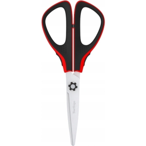 Nożyczki 17,5cm Easycut 300 soft grip czerwone 326316 BERLINGO