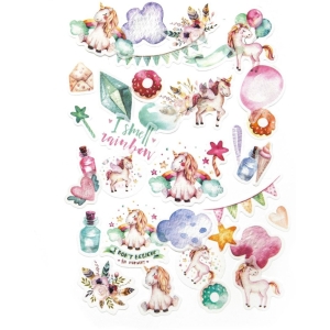 Naklejki papierowe JEDNOROŻEC (40 szt.) 254046 Galeria Papieru