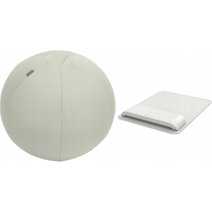 Zestaw Piłka do siedzenia ERGO 55cm jasno szara 65410085 + Podkładka pod mysz i nadgarstek ERGO jasn