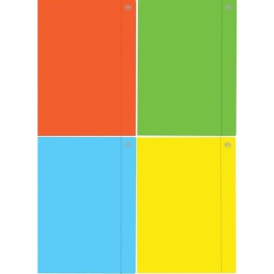 Teczka A5+ z gumką FLUO mix kol (10szt.) INTERDRUK