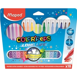 Flamastry trójkątne MAPED COLORPEPS 18kolorów 845021