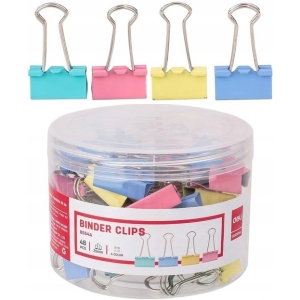 Klipsy do akt 25mm mix kolorów 48szt. 8554 DELI