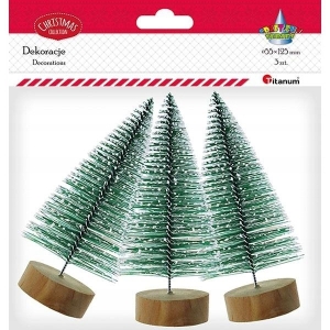 Ozdoba świąteczna choinka 5x13cm (3 sztuki) 628093 TITANUM