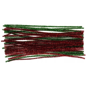 Druciki kreatywne DR29 metaliczne zielone+czerwone 30cm (40) BREWIS