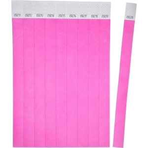 Opaski na rękę 256x19mm (50 arkuszy = 500 opasek) neonowe różowe TYVPK-50 AVERY