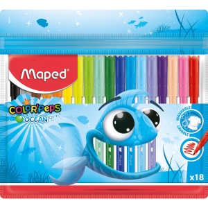 Flamastry COLORPEPS OCEAN 18 kolorów zip etui 845721 MAPED