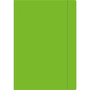 Teczka z gumką A4+ FLUO zielona INTERDRUK