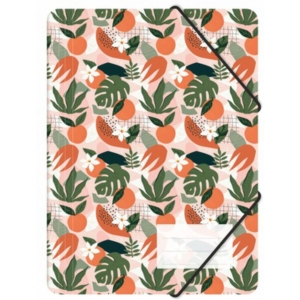 Teczka z gumką A4 PP z nadrukiem TROPICAL TGN-A4-43 BIURFOL