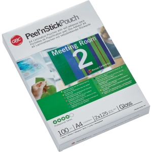 Samoprzylepna folia do laminacji GBC Peel`nStick, A4, 125 mic.3747243