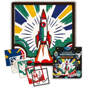 Zestaw do tworzenia obrazów z drewna STATEK KOSMICZNY 0465-0072-09 Panta Plast