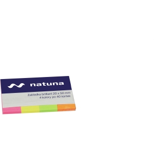 Zakładka indeksująca NATUNA 20x50 4x40kartek brilliant (NSP20/50/D