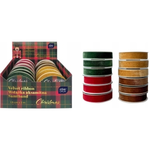 Wstążka aksamitna 3m Christmas INTERDRUK