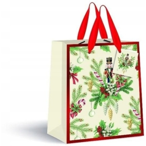 Torebka prezentowa mała Cream Boże Narodzenie 190g 18x23x10cm INTERDRUK