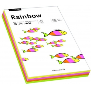Papier ksero kolorowy A4 80g RAINBOW mix pastelowy (100ark) 88043187