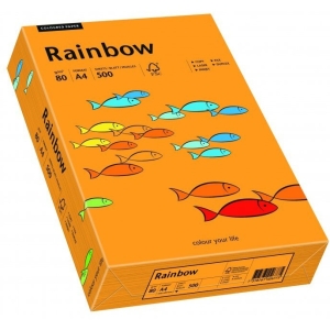 Papier ksero kolorowy A4 80g RAINBOW pomarańczowy R24 88042431