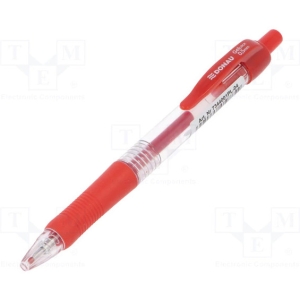 Długopis żelowy z gumowym uchwytem czerwony 7344001PL-04 BIELLA