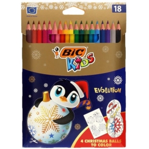 Kredki ołówkowe KIDS Evolution Christmas18 kolorów 962539