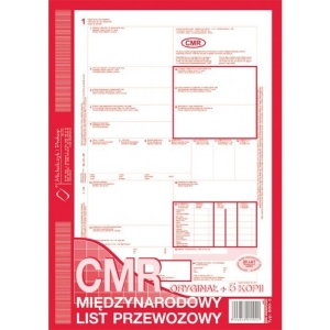 800-3N CMR A4 78kartek 1+5 numerowany międzynarodowy list przewozowy M&P