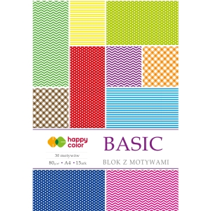 Blok z motywami A4 15k 80g BASIC HA 3808 2030-A HAPPY COLOR