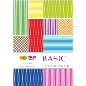 Blok z motywami BASIC 80g. A4 15ark. HA 3808 2030-A Happy Color